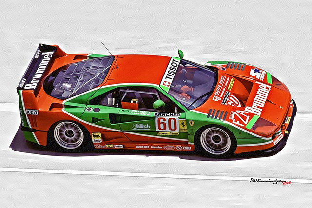 C241208 Ferrari F40 GTE LM Ferrari Club Italia #60 Montlerey 1995