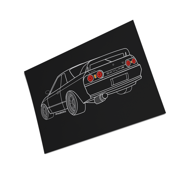 Print Nissan GT-R R32 A5