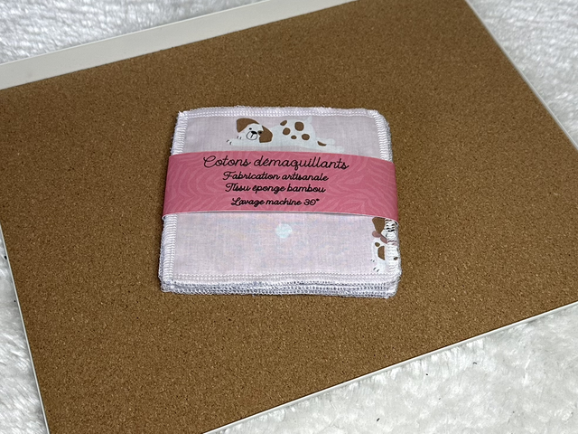 Carrés démaquillants CHIENS