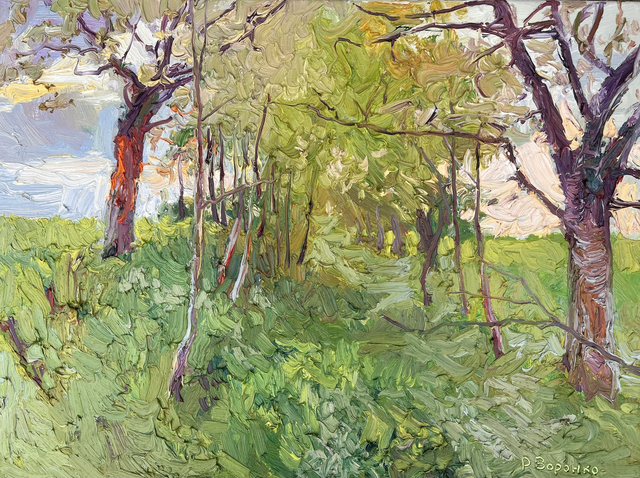 "Abendträumerei: Serenade der Natur" Öl auf Leinwand, 60 × 80 cm, 2024
