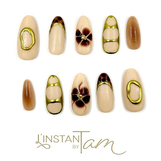 10 Press On Nail 100% personnalisés 1 thème