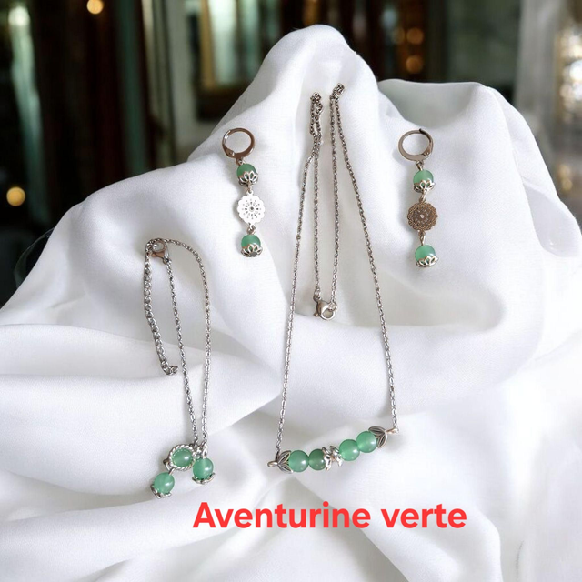Parures en Pierres Naturelles – Aventurine verte 