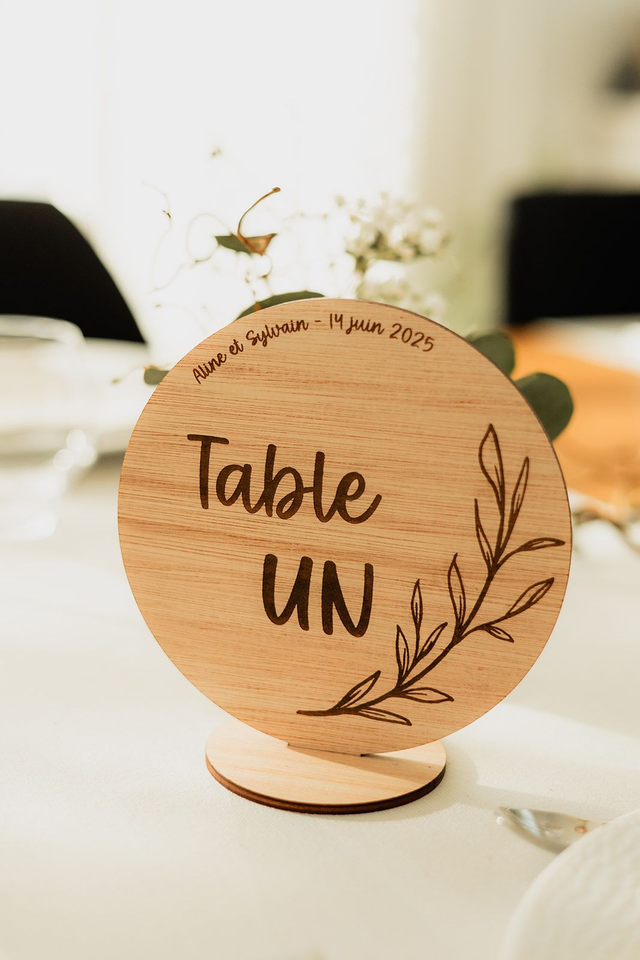 🎨 Nom de table - Collection Ronde Harmonie