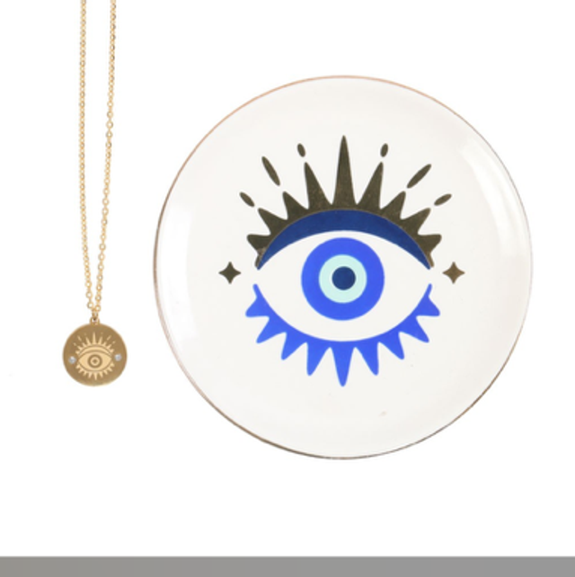 Schutz Auge Kette und Schale