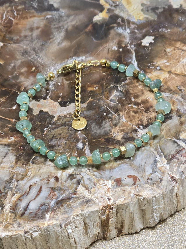 Bracelet Aventurine verte 0,3 cm