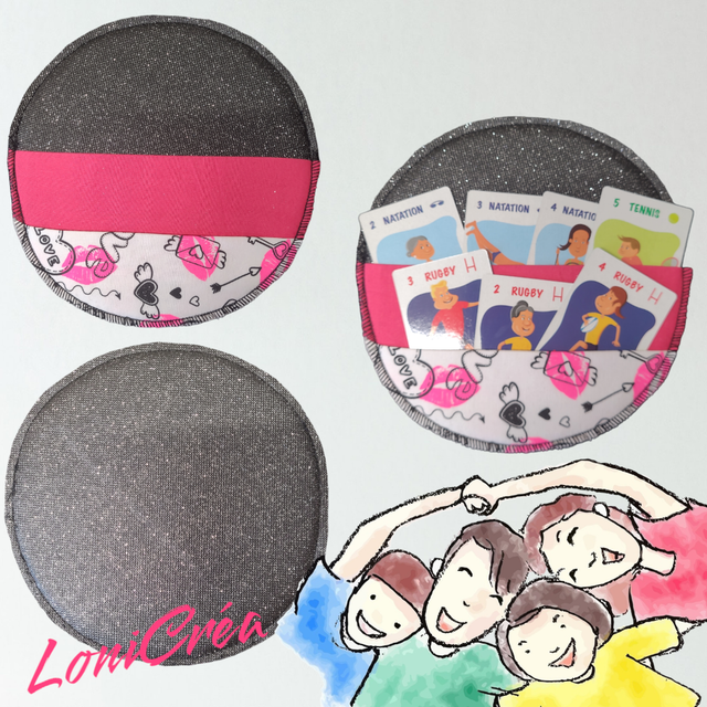 Porte Carte Rond &quot;Girly&quot;