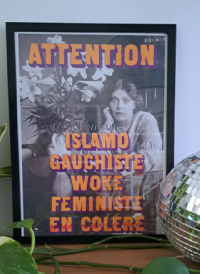 Affiche Ici vit une islamo gauchiste