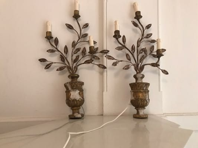 Vintage Wandlampen aus Frankreich,  Landhausstyle