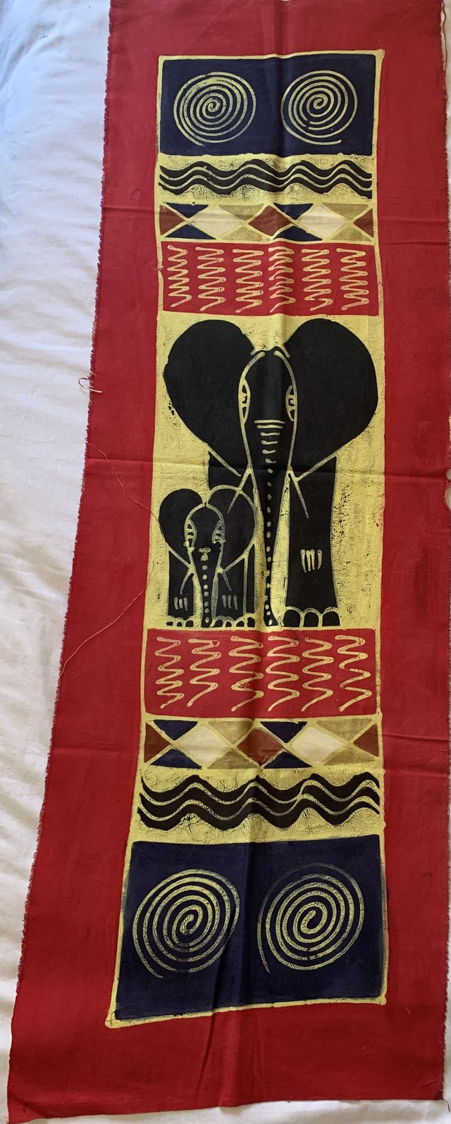 2 Elephant Batik with red border