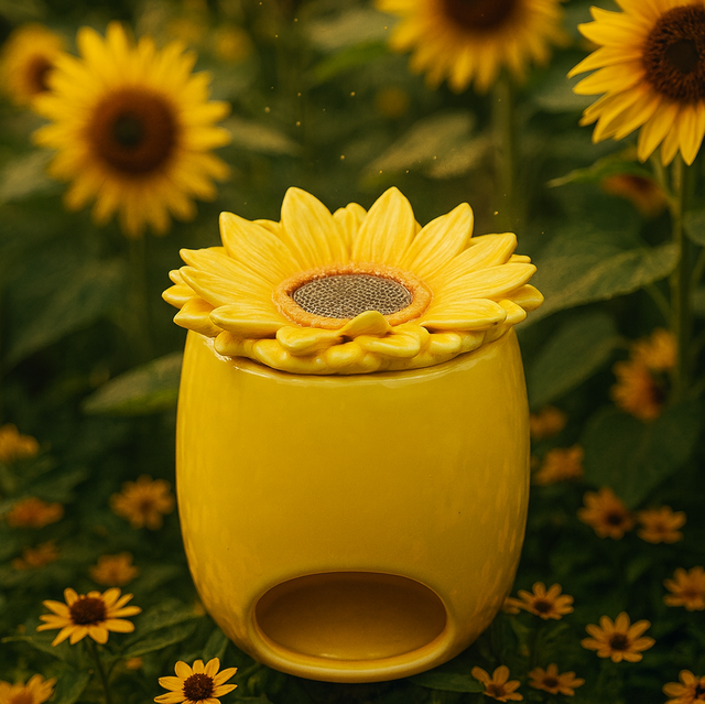 Sunflower wax melt burner. 