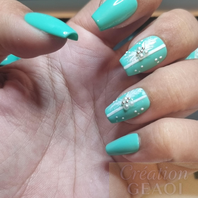 Mix Pearl green little coffin xs