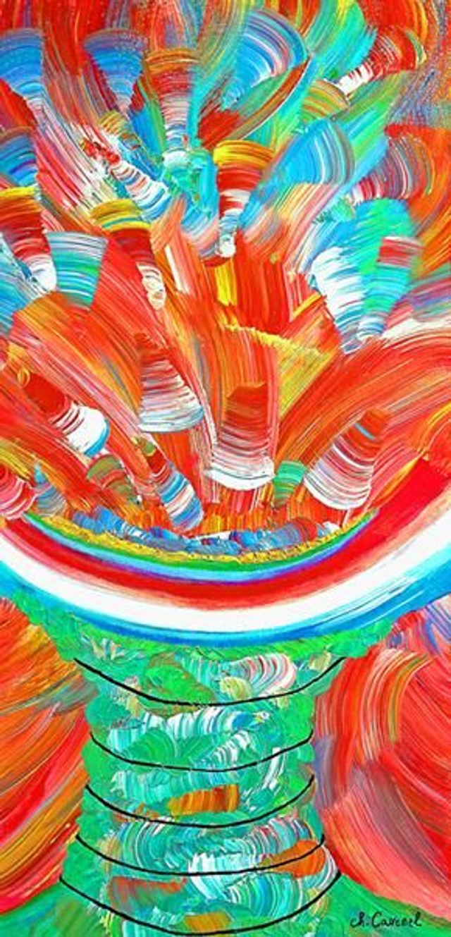 Tableau  musical "Éxplosion" 100 x 50 cm
