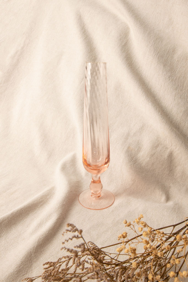 Vase en verre vintage rose ✨