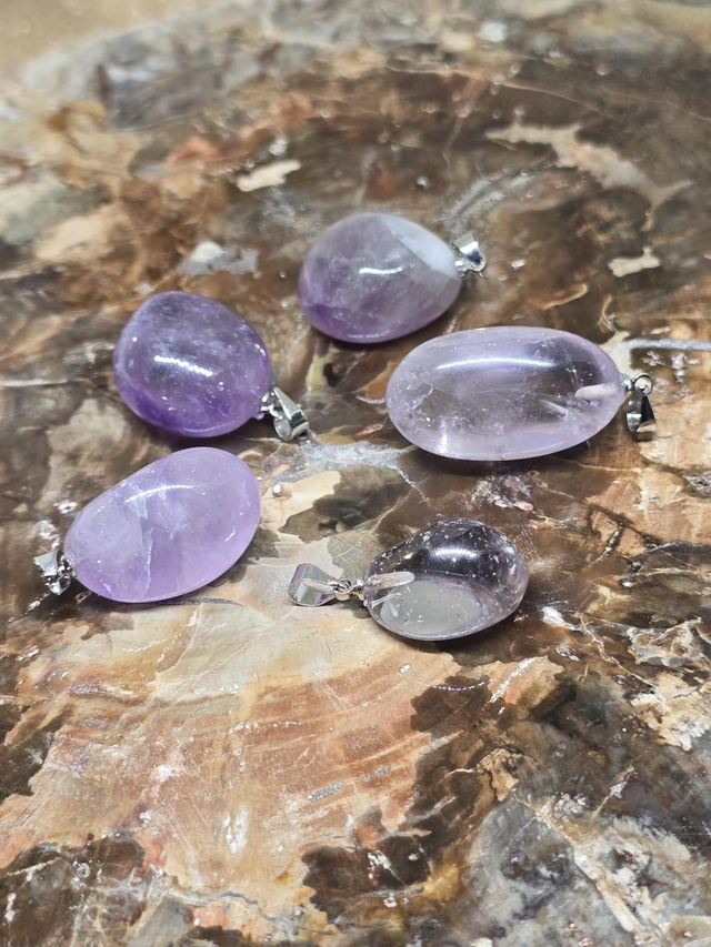 Pendentif Améthyste claire 