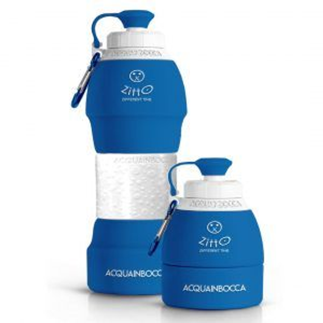 ZITTO ACQUAINBOCCA , BORRACCIA ECOSOSTENIBILE  BLU