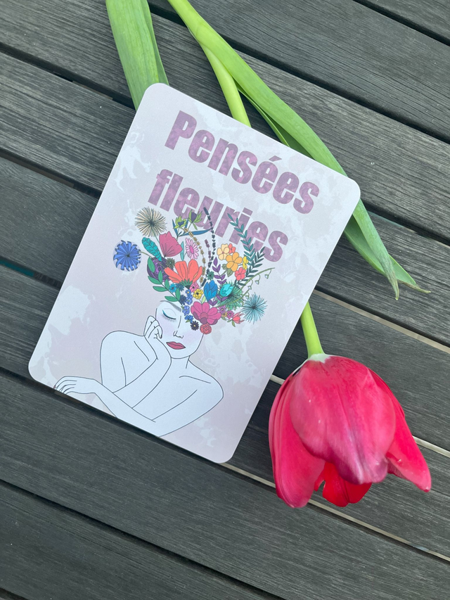 Carte de vœux &quot;Pensées fleuries&quot;