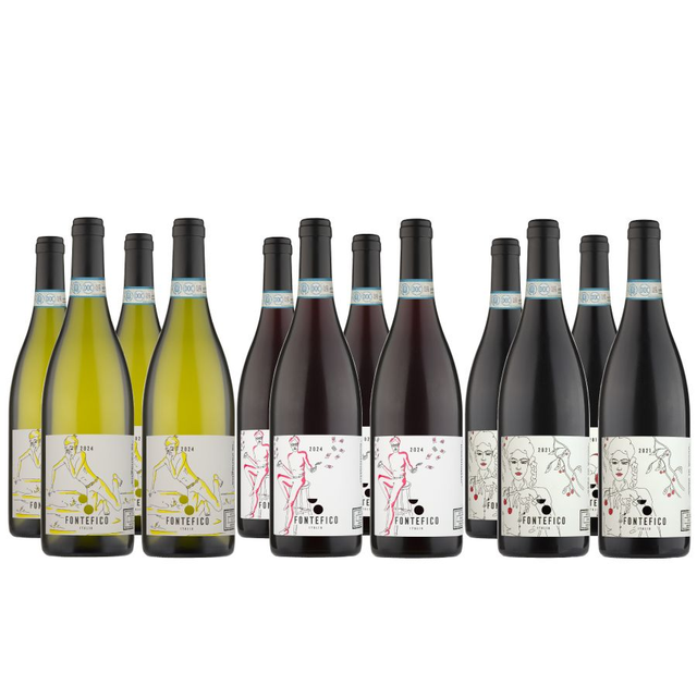 b. White, Rosé and Red BOX (12 Bottles)