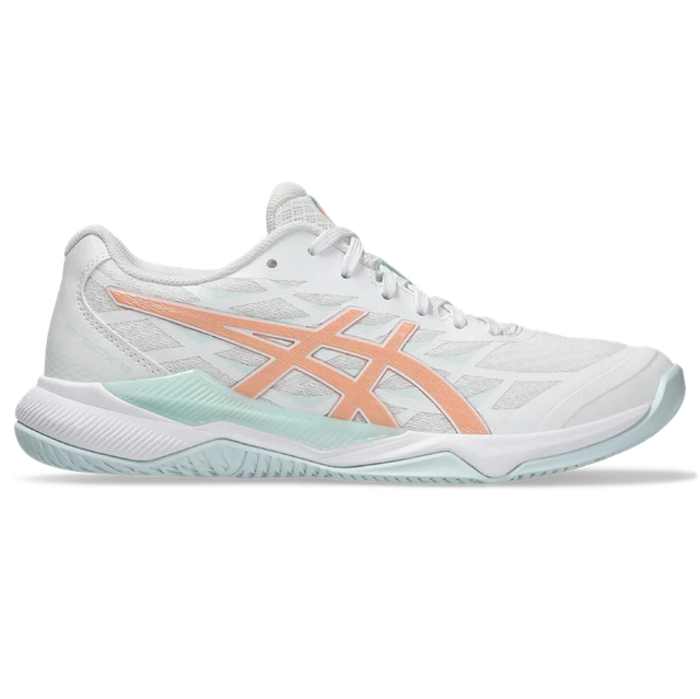 (Size 6) Asics Women's Gel Tactic 12 Indoor Shoes White Bright Sunstone