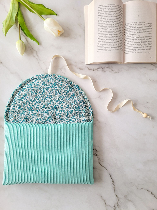 Pochette à livre Romy Velours menthe