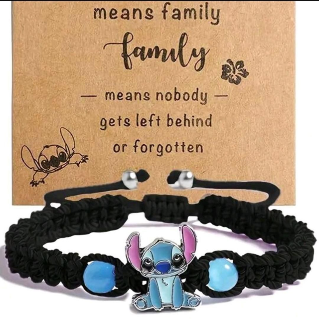 Bracelet tressé réglable noir