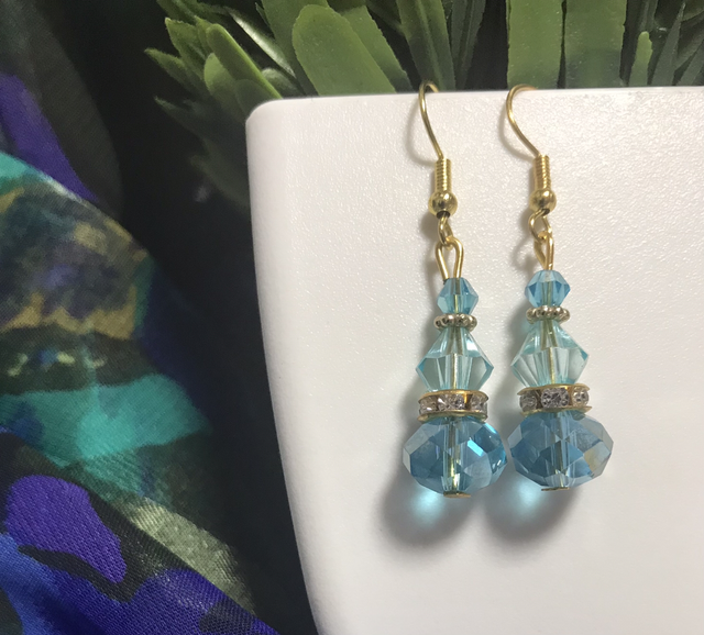 Blue Dangling Earrings - BLDE59