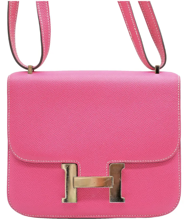 Hermes bag, Constance leather shoulder strap in Pink