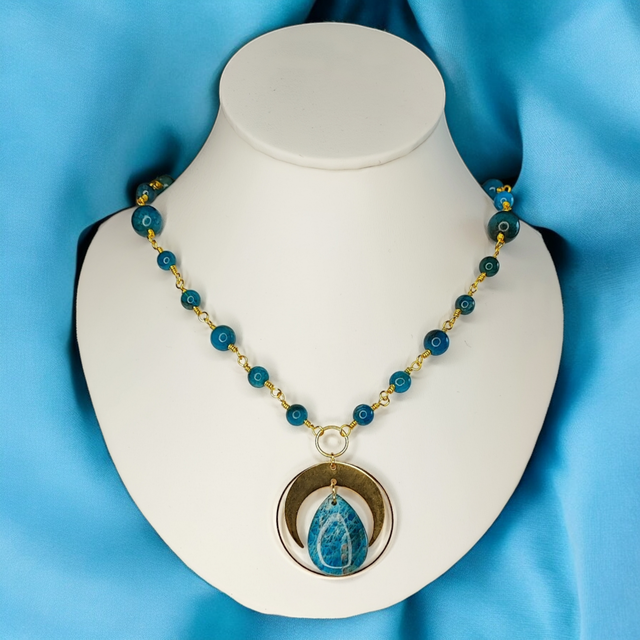 Collier AZURA - apatite
