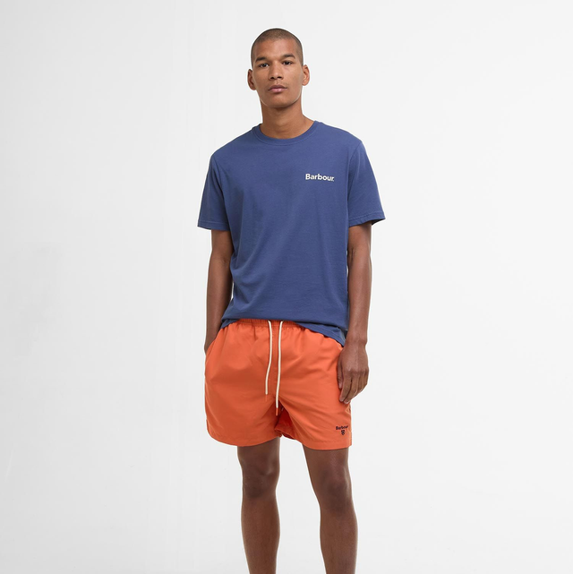 Barbour Logo Swim Shorts Horizon Orange