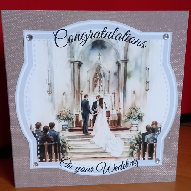 Congratulations onyour wedding  (at the alter) 