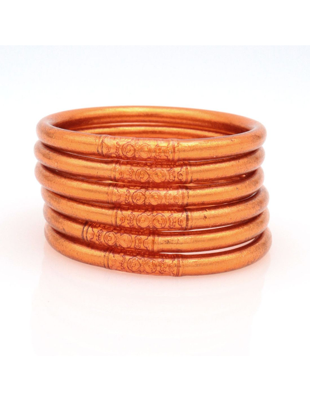 Jonc tibétain simple couleur abricot