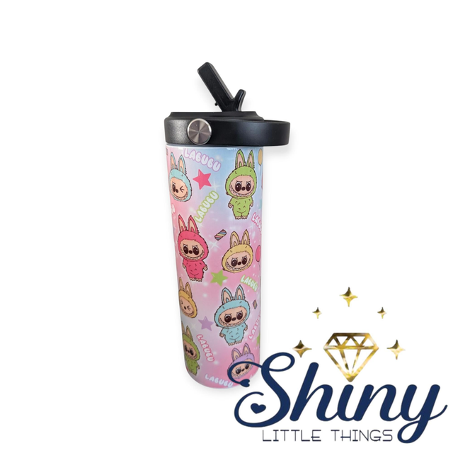 20oz Labubu Flip Top Water Bottle