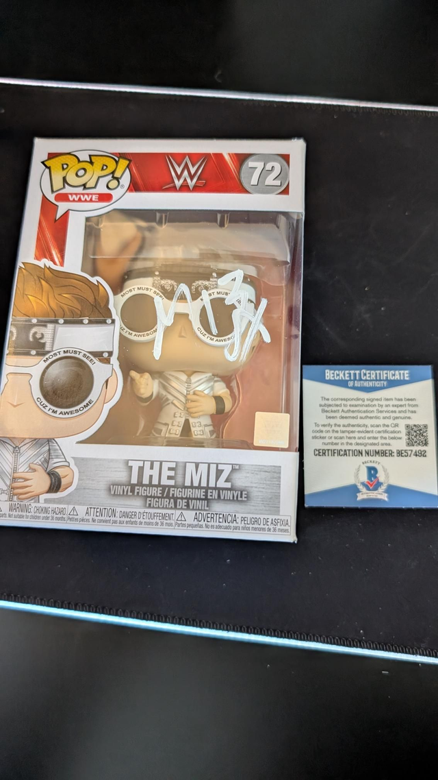 Funko Pop WWE The Miz Signed with Beckett COA 