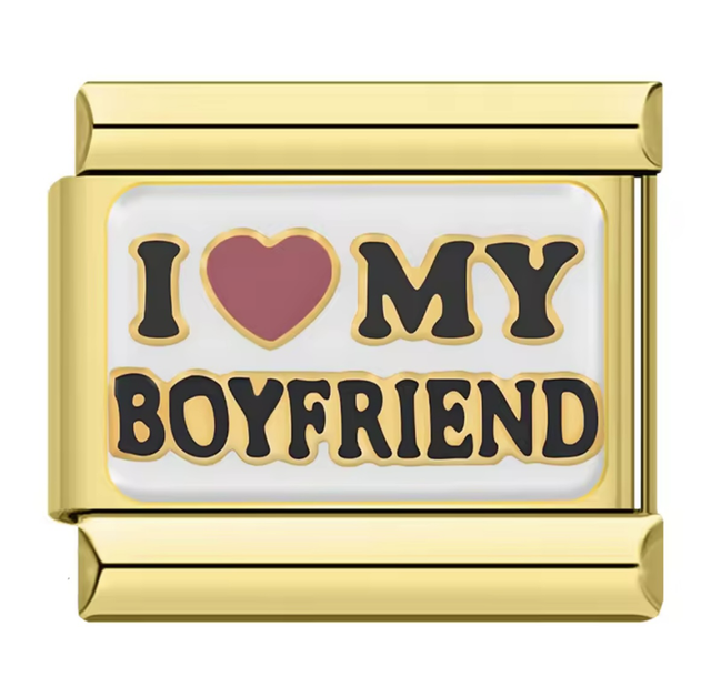 Charm "I <3 my Boyfriend" Dorado