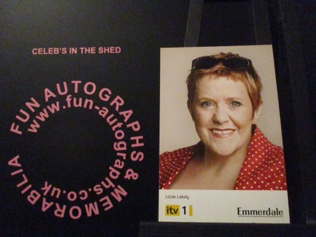 Kitty McGeaver (Lizzie Lakely) Original Emmerdale Yellow &amp; Black Itv1 Logo Cast Card