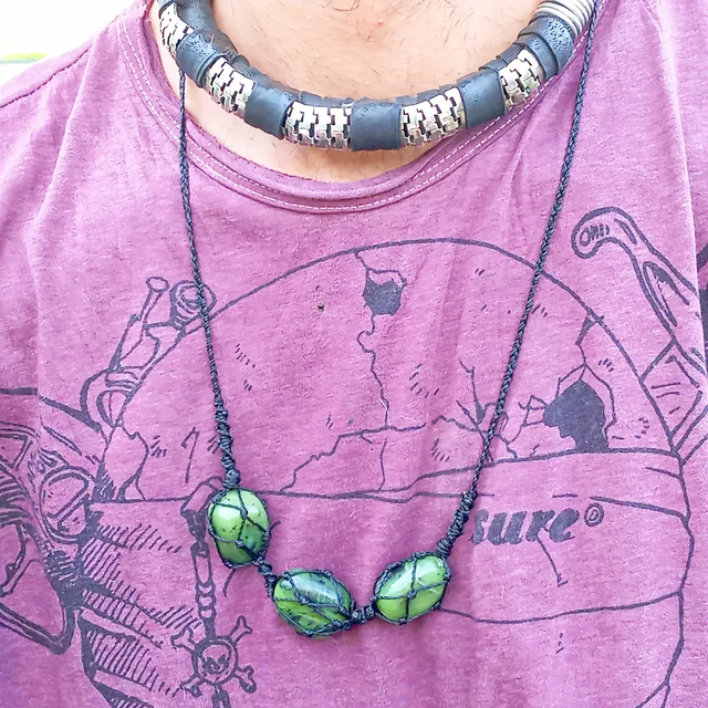 Collana con Giada Nefrite Burattata