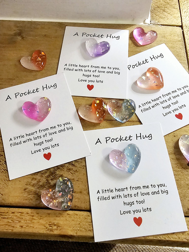 Heart Pocket Hugs with Organza Bag