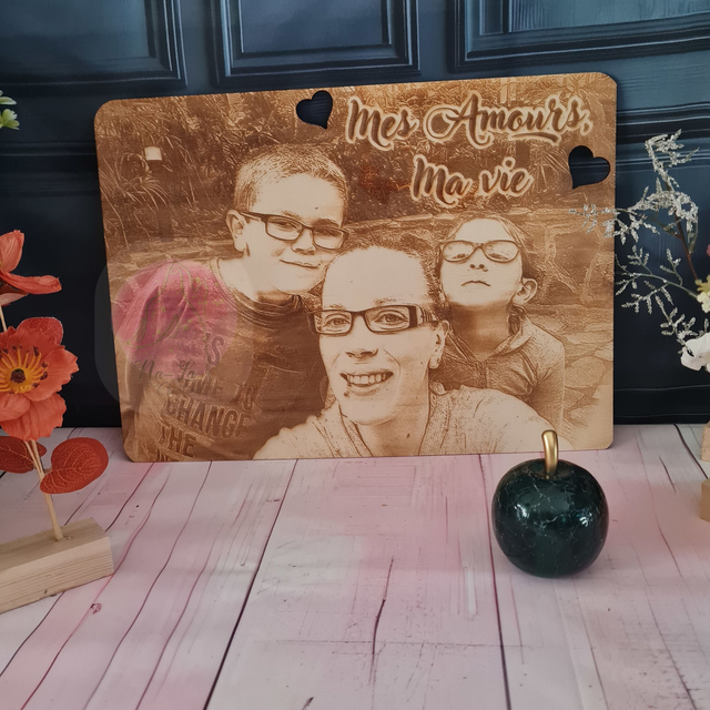 Cadre photo format A3 - Cadeau gravé personnalisé 