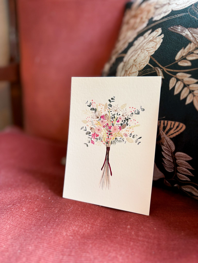 Carte postale Pulsion créative - Bouquet fleurs séchées