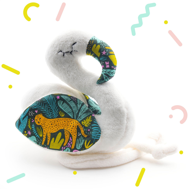 Doudou Flamant Rose JUNGLE VERT