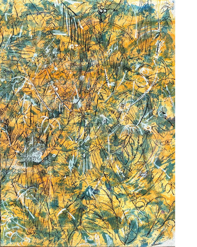 Effervescence 19 - Painting on paper -  37 x 27 cm