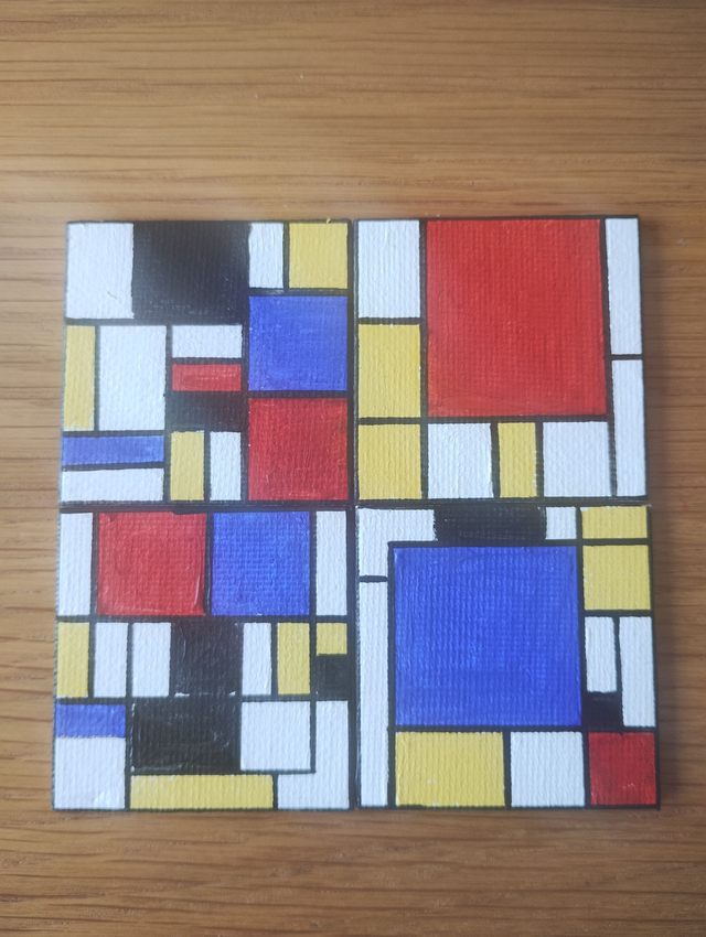 Fridge Mondrian set of 4
