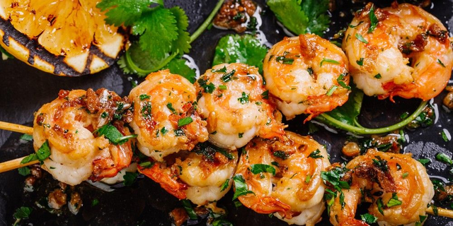 Brochette scampi's (2st)