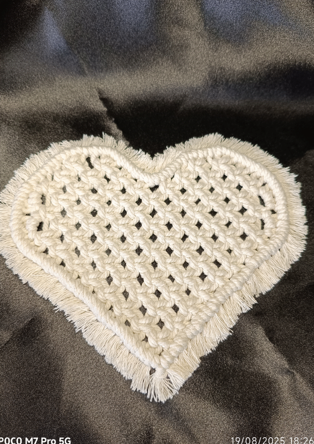 Dessous Coeur macramé 