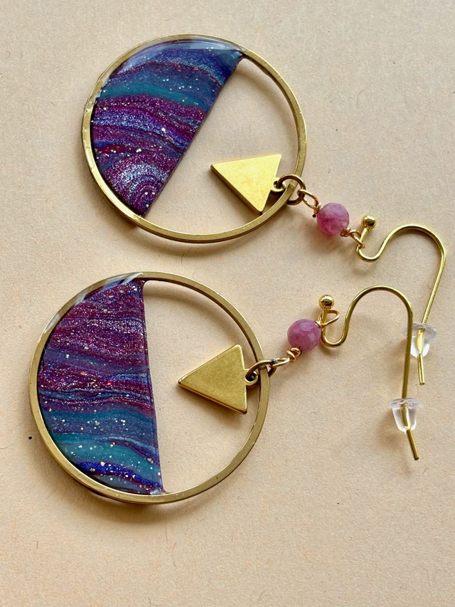 Boucles "Tourmaline"