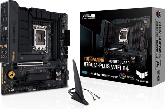 02.2.0078 – Scheda Madre ASUS TUF Gaming B760M‑PLUS WiFi D4 – Micro‑ATX gaming con WiFi per Intel 12ª/13ª/14ª Gen