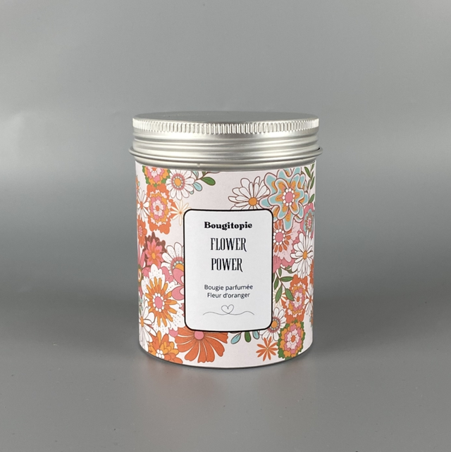 Bougie - Flower power - Fleur d'oranger