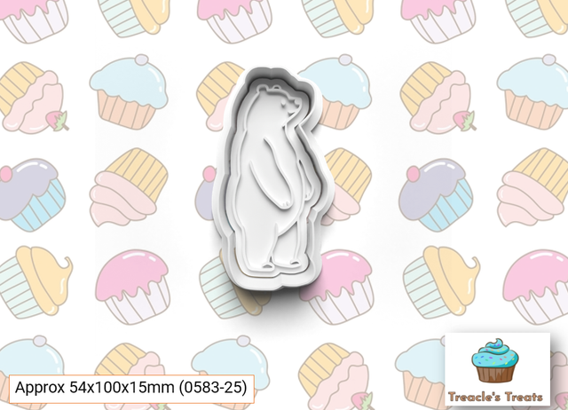 Grizzly Bear Fondant/cookie stamp with cutter