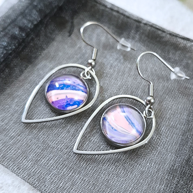 HARMONIE PASTEL - Boucles d'oreilles - Rose &amp; bleu