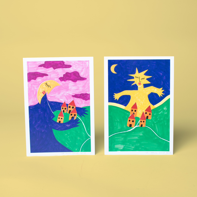 Prints A5 Assortis Le Jour et La Nuit 