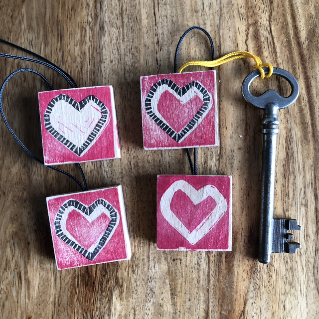 porte-clés coeur rouge